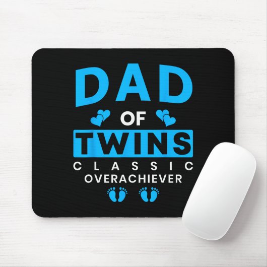 Funny Dad Of Twins Clic Overachiever Twins Mousepad (Mit Mouse)
