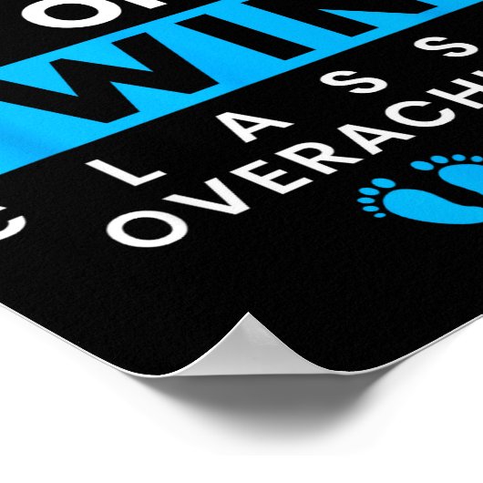 Funny Dad Of Twins Clic Overachiever Twins Poster (Ecke)