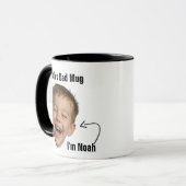 Funny Dad Photo Face Mug - Custom Joke Slogan Gift Tasse (Vorderseite Links)