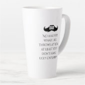 Funny Dad Quote Mustache Art Milchtasse (Rechte Ecke)