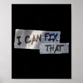 Funny Dad Shirt Duct Tape I Can Fix That Gift Poster (Vorne)