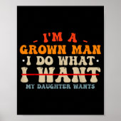 Funny Dad Shirts From Daughter I Do What My Daught Poster (Vorne)