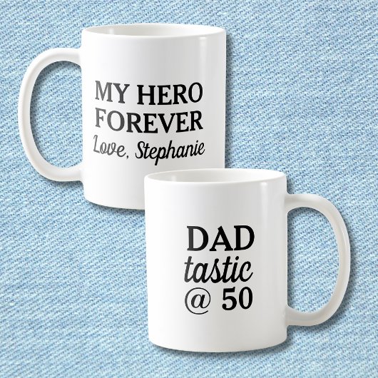 Funny Dad Tastic @50 Hero Forever 50th Birthday Kaffeetasse