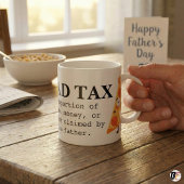 Funny "Dad Tax" Definition & Cute Pizza Graphic Cu Kaffeetasse