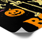Funny Dad To The Bone Skeleton With Kids Halloween Poster (Ecke)