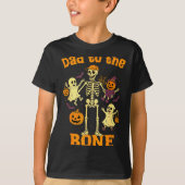 Funny Dad To The Bone Skeleton With Kids Halloween T-Shirt (Vorderseite)