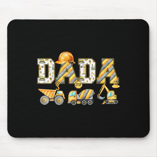 Funny Dada Baubagger Kinder passen Fa Mousepad (Vorne)