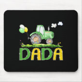 Funny Dada Birthday Boy Tractor Farm Truck Matchin Mousepad (Vorne)