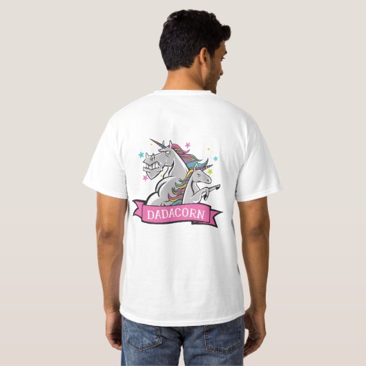 Funny Dadacorn Unicorn T-Shirt - Fierce Protected (Schwarz voll)