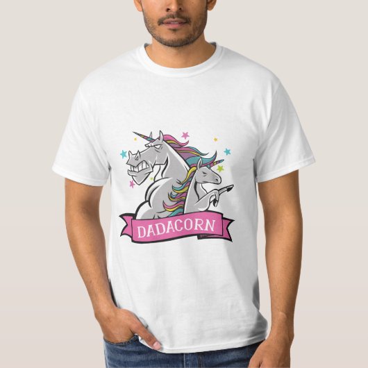 Funny Dadacorn Unicorn T-Shirt - Fierce Protected (Vorderseite)