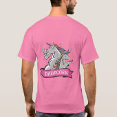 Funny Dadacorn Unicorn Vater Vathers Day Pink T-Shirt (Rückseite)
