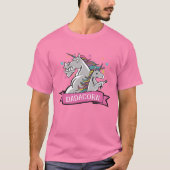 Funny Dadacorn Unicorn Vater Vathers Day Pink T-Shirt (Vorderseite)