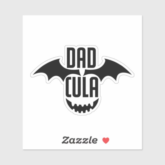 Funny 'Dadcula' Sticker | Halloween-Vater (Blatt)