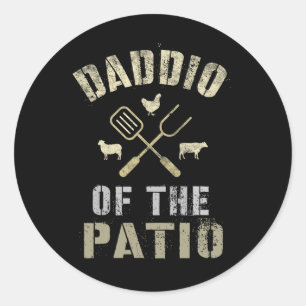 Funny Daddio der Grillabteilung Grillen Grill Outd Runder Aufkleber