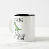 Funny Daddy Dinosaur Daddysaurus Zweifarbige Tasse (Vorderseite Links)