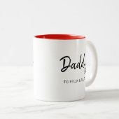 Funny Daddy Geschenk, Vater's Day Kinder Namenssch Zweifarbige Tasse (VorderseiteRechts)