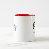 Funny Daddy Geschenk, Vater's Day Kinder Namenssch Zweifarbige Tasse (Mittel)