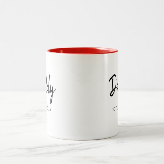 Funny Daddy Geschenk, Vater's Day Kinder Namenssch Zweifarbige Tasse (Mittel)
