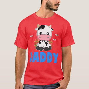 Funny Daddy Kuh Niedliche Kuh Bauer Geburtstag Mat T-Shirt