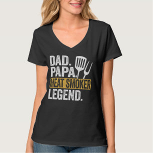 Funny Daddy Papa Meat Smoker Legend Cool Retro T-Shirt