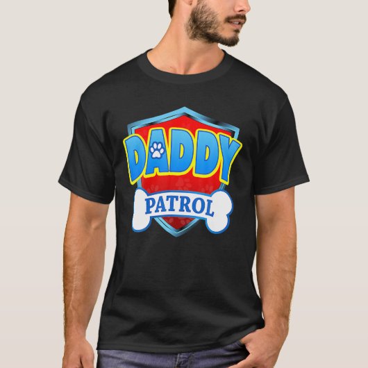 Funny Daddy Patrol Hund Mama, Vater für Männer Fra T-Shirt (Vorderseite)
