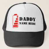 FUNNY DADDY RED BATTERY VATER GIFT TRUCKERKAPPE (Vorderseite)