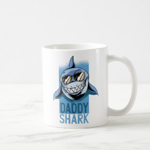 Funny DADDY SHARK Vathers Day Geburtstagsgeschenk  Kaffeetasse