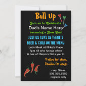 Funny Daddy to Be Shower - Darts und Furzen Einladung (Rückseite)