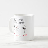Funny Daddy's kleine quietscht Kaffee-Tasse Kaffeetasse (Vorderseite Links)