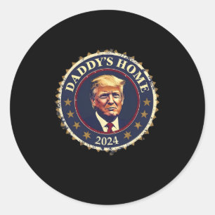 Funny Daddys Zuhause 2024 Trump We Won Took Americ Runder Aufkleber