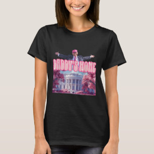 Funny Daddys Zuhause Trump Pink 2024 Nehmen Sie Am T-Shirt