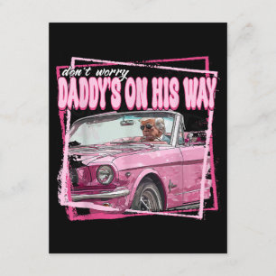 Funny Daddys Zuhause Trump Pink 2024 Nimm America  Begleitkarte