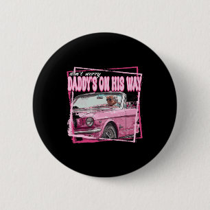 Funny Daddys Zuhause Trump Pink 2024 Nimm America  Button