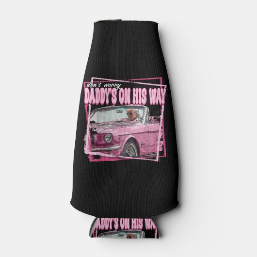 Funny Daddys Zuhause Trump Pink 2024 Nimm America Flaschenkühler (Vorderseite)