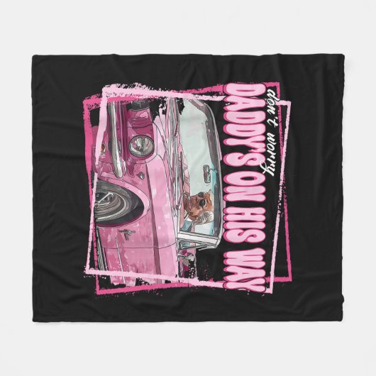 Funny Daddys Zuhause Trump Pink 2024 Nimm America Fleecedecke (Vorderseite (Horizontal))