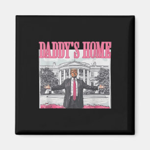 Funny Daddys Zuhause Trump Pink 2024 Nimm America  Magnet