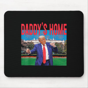 Funny Daddys Zuhause Trump Pink 2024 Nimm America Mousepad