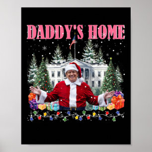 Funny Daddys Zuhause Trump Pink 2024 Nimm America  Poster