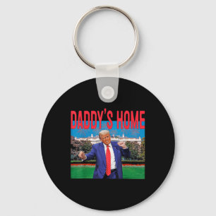 Funny Daddys Zuhause Trump Pink 2024 Nimm America  Schlüsselanhänger