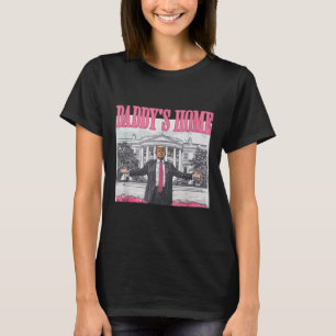 Funny Daddys Zuhause Trump Pink 2024 Nimm America T-Shirt