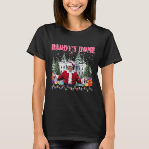 Funny Daddys Zuhause Trump Pink 2024 Nimm America  T-Shirt
