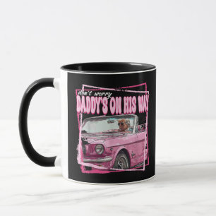 Funny Daddys Zuhause Trump Pink 2024 Nimm America Tasse