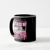 Funny Daddys Zuhause Trump Pink 2024 Nimm America Tasse (Vorderseite Links)