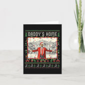 Funny Daddys Zuhause Trump Ugly Christmas Sweater Karte (Vorderseite)