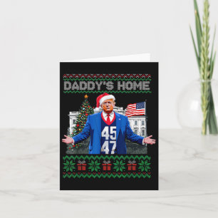 Funny Daddys Zuhause Trump Ugly Christmas Sweater  Karte