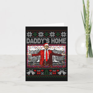 Funny Daddys Zuhause Trump Ugly Christmas Sweater Karte