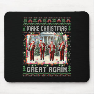 Funny Daddys Zuhause Trump Ugly Christmas Sweater  Mousepad
