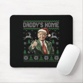 Funny Daddys Zuhause Trump Ugly Christmas Sweater Mousepad (Mit Mouse)