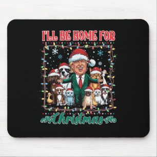 Funny Daddys Zuhause Trump Ugly Christmas Sweater Mousepad