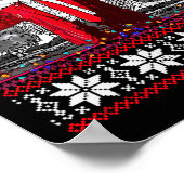 Funny Daddys Zuhause Trump Ugly Christmas Sweater  Poster (Ecke)